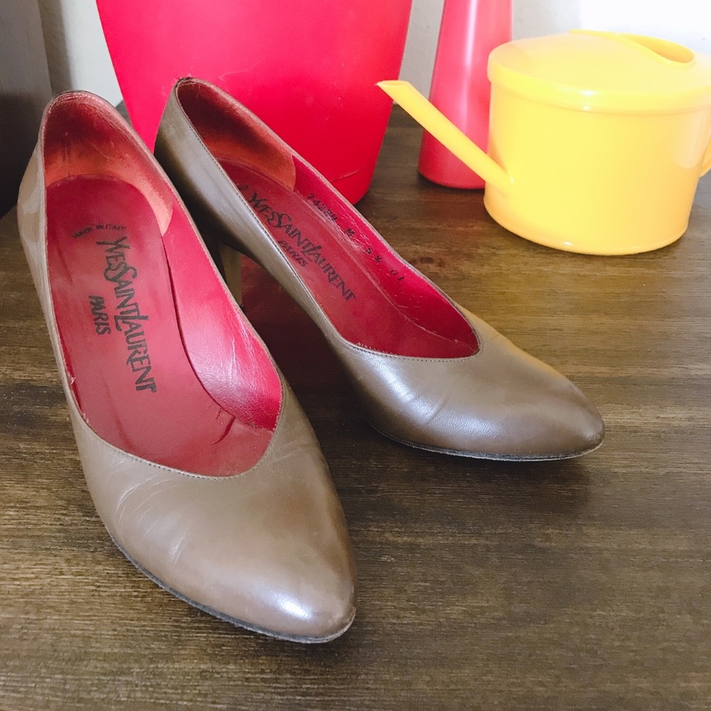 Vintage YSL Brown Heels Size 5.5